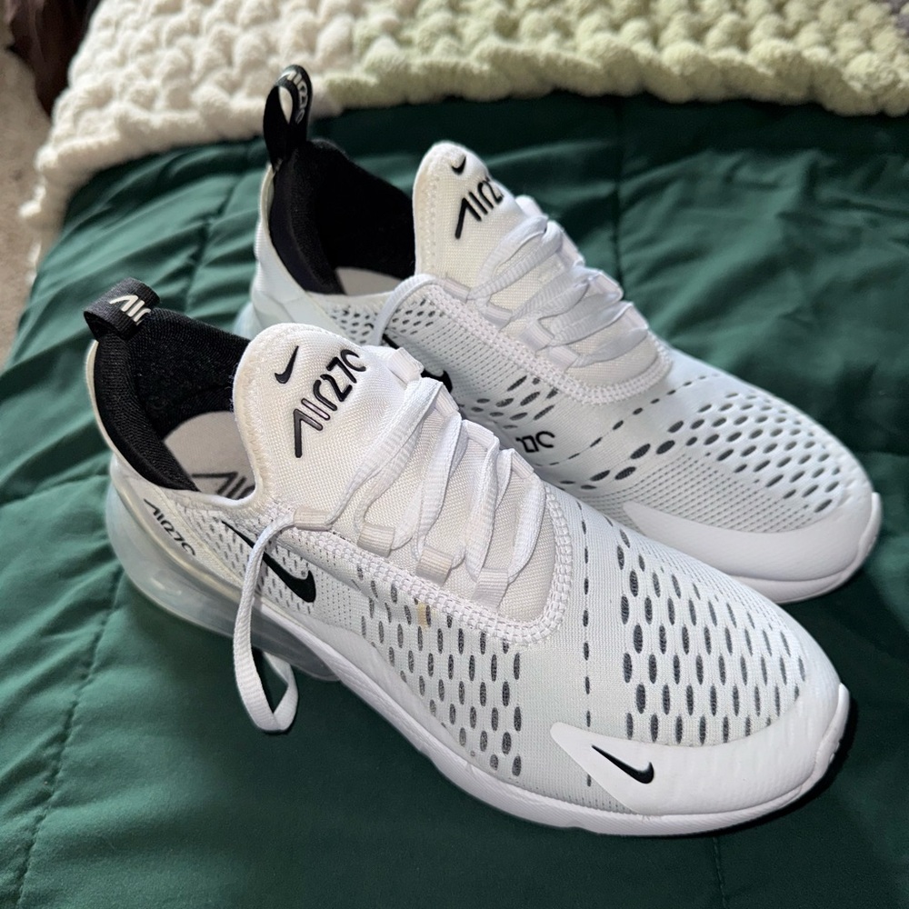 Nike Air Max 270 White and Black Sneakers